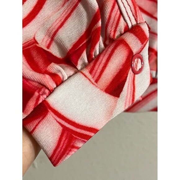 Romey Loves Lulu 3M Red Jumpsuit Candy Cane Festive Holiday Christmas Santa 6M - Picture 6 of 11